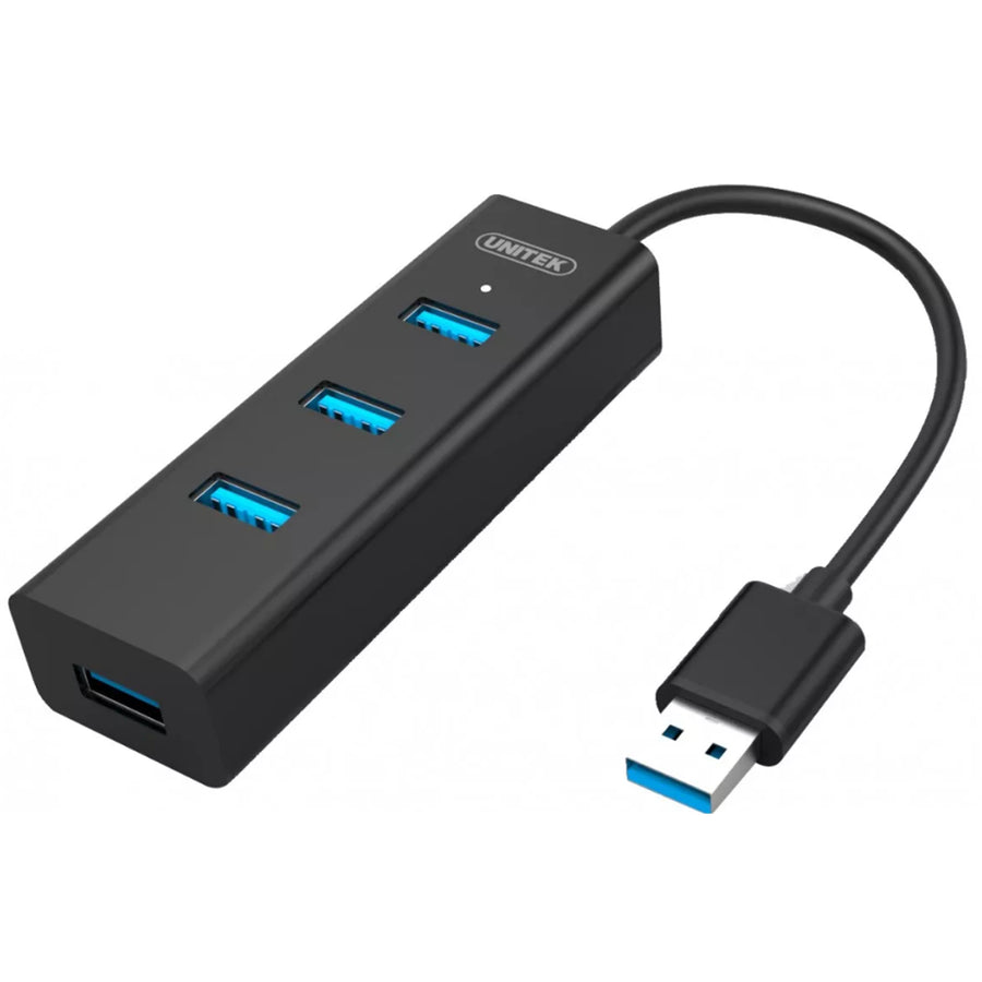Unitek Y-3089 - USB 3.0 4-Port hub. Super Speed Data Transfer Rate up to 5Gbps. Plug & play. LED