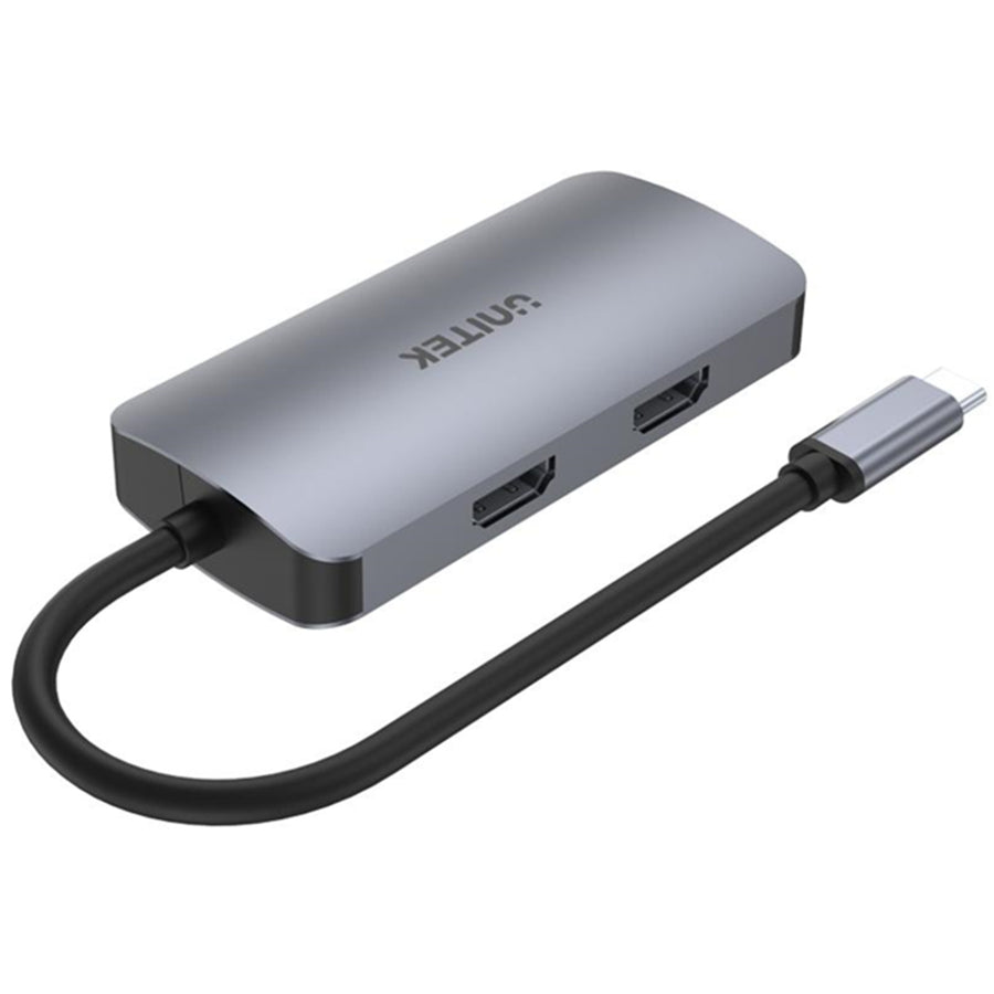 Unitek D1051A - 5-in-1 USB 3.1 Mulit-Port Hub w/ USB-C Connector. Includes 2x HDMI Ports 1x VGA