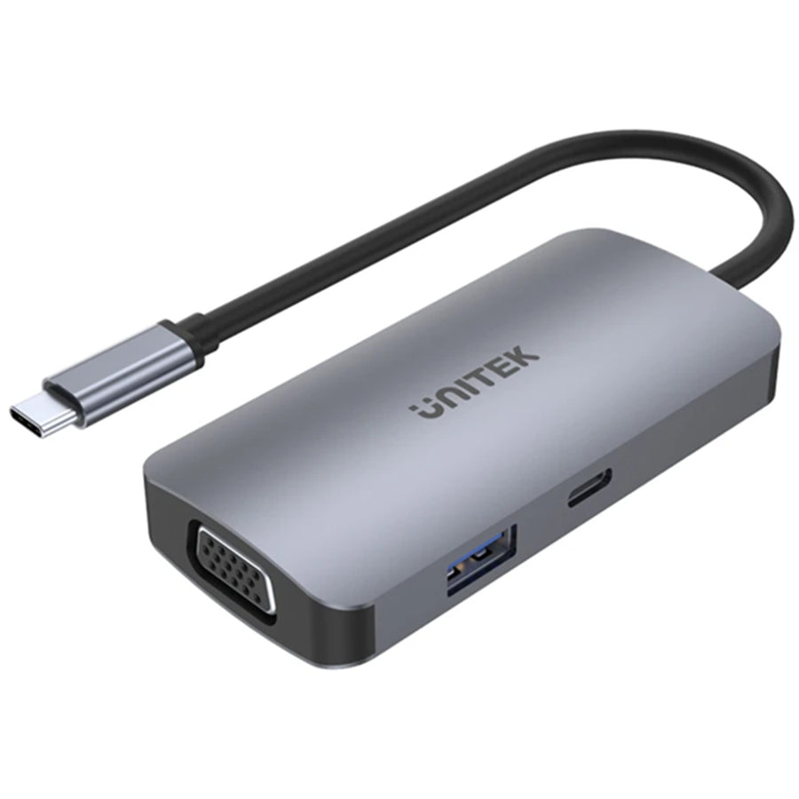 Unitek D1051A - 5-in-1 USB 3.1 Mulit-Port Hub w/ USB-C Connector. Includes 2x HDMI Ports 1x VGA