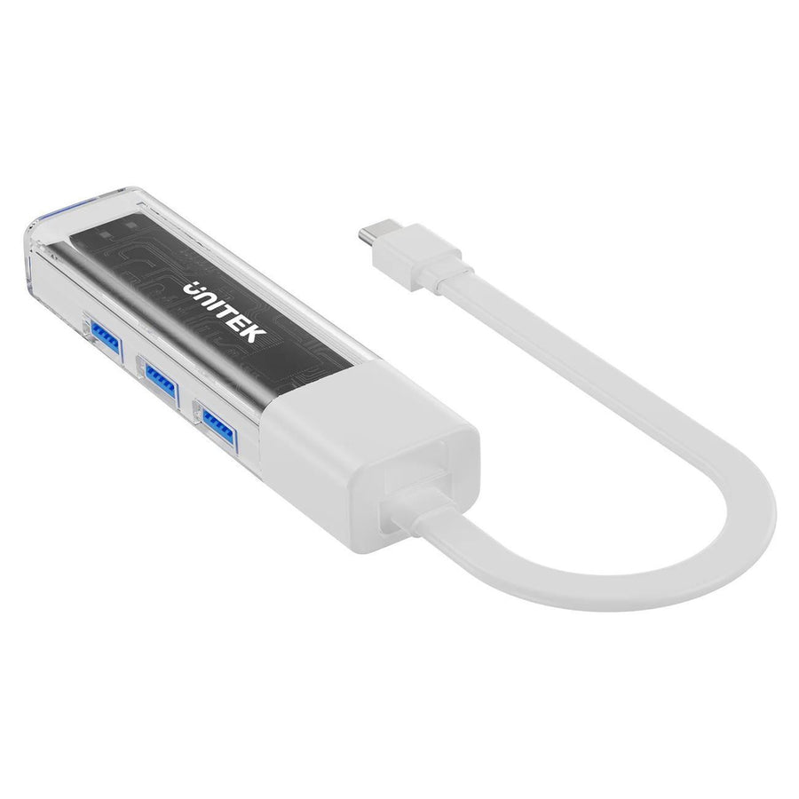 Unitek 4-in-1 USB 3.0 Multi-Port Hub with USB-C Connector - White