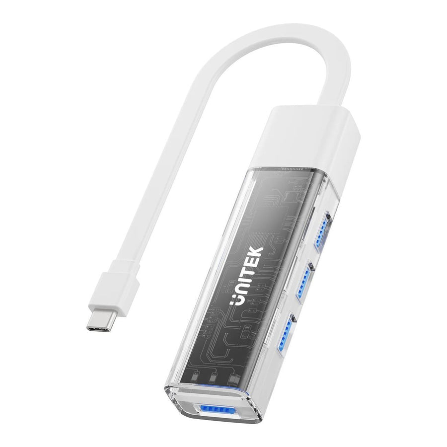 Unitek 4-in-1 USB 3.0 Multi-Port Hub with USB-C Connector - White
