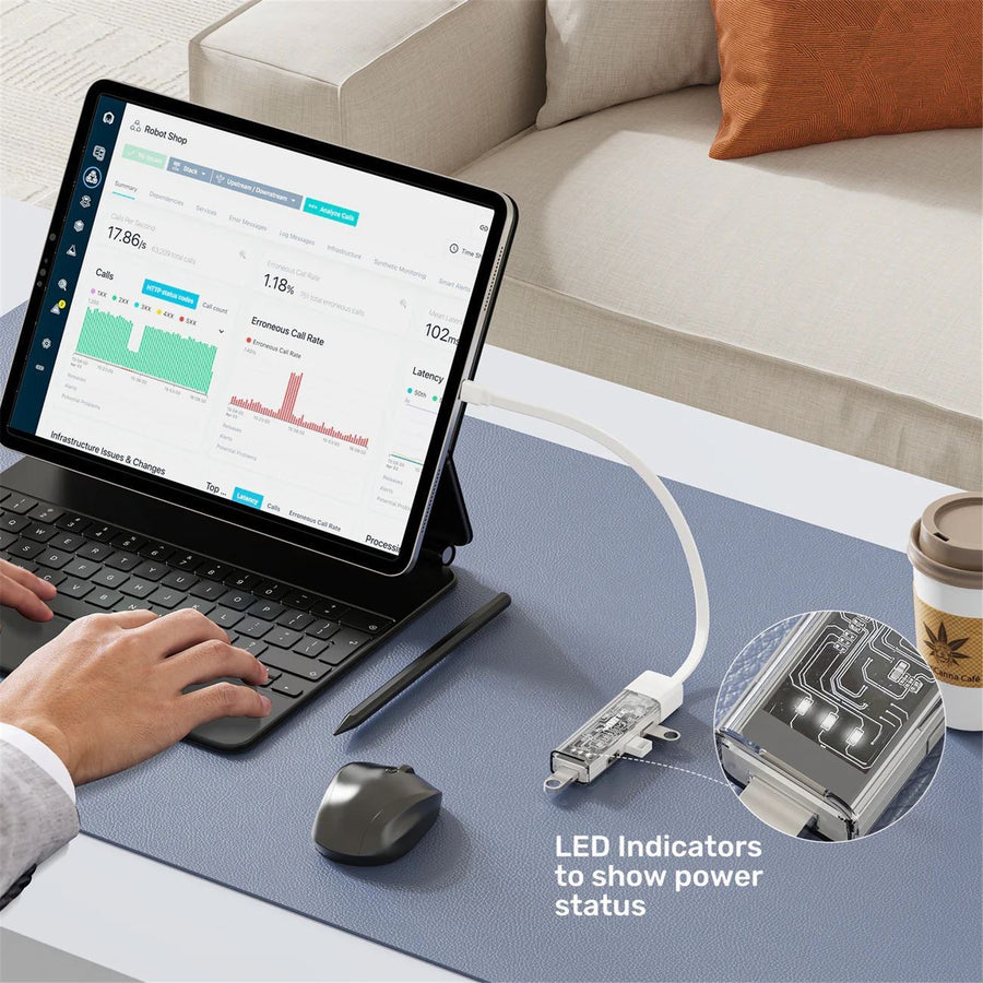 Unitek 4-in-1 USB 3.0 Multi-Port Hub with USB-C Connector - White