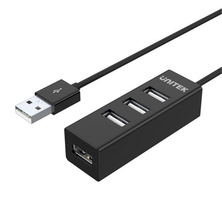 Unitek Y-2140 - USB-A 2.0 4-Port High Speed Hub Data Transfer Speed up to 480Mbps. Connect 4 Devices