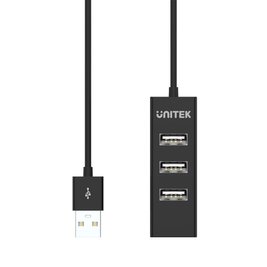 Unitek Y-2140 - USB-A 2.0 4-Port High Speed Hub Data Transfer Speed up to 480Mbps. Connect 4 Devices