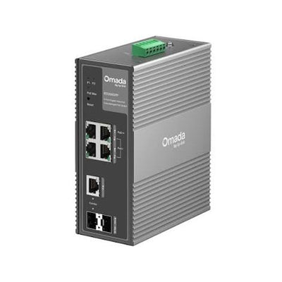 Omada IES206GPP 6-Port Gigabit Industrial Easy Managed Switch with 3-Port PoE+ and 1-Port PoE++