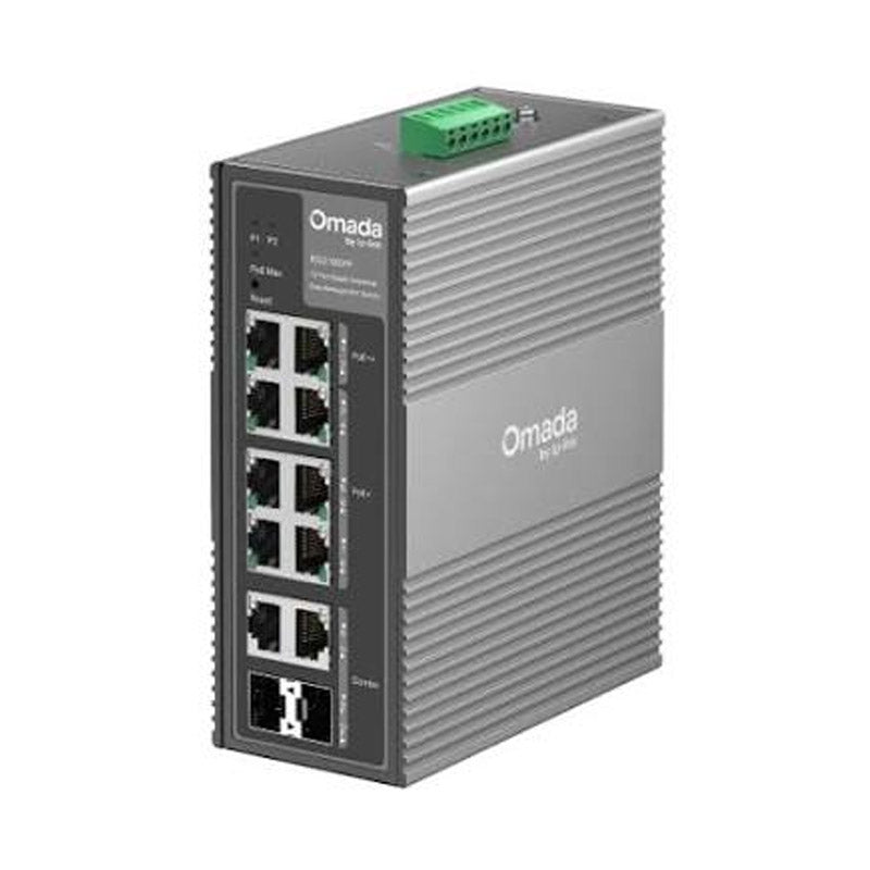 Omada IES210GPP 10-Port Gigabit Industrial Easy Managed Switch with 6-Port PoE+ and 2-Port PoE++
