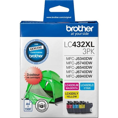 B432XLCMY - Brother LC432 XL CMY Pack