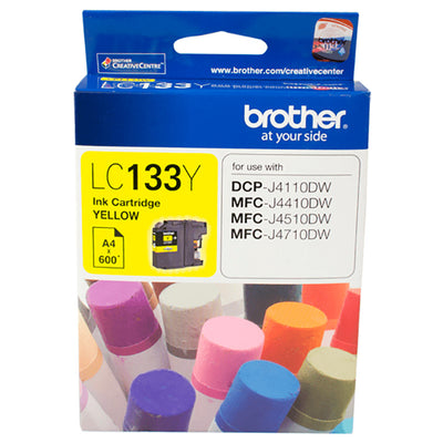 B133Y - Brother LC133 Yellow Ink Cart