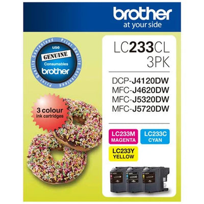 B233CMY - Brother LC233 CMY Colour Pack