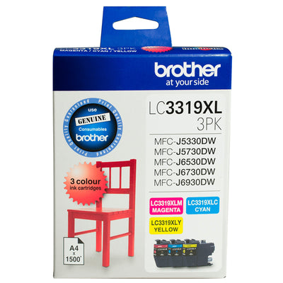 B3319XLCMY - Brother LC3319XL CMY Colour Pk