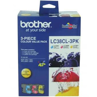 B38CMY - Brother LC38 CMY Colour Pack