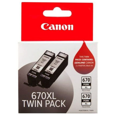 Canon PGI670XL Blk Ink Twin Pk