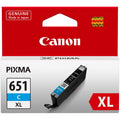 Canon CLI651XLC Cyan High Yield Ink Cartridge — image 1