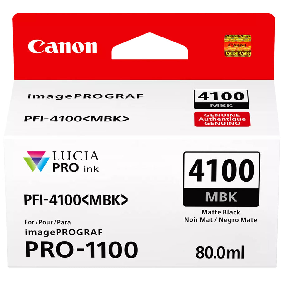 Canon Lucia Pro PFI-4100MBK PFI-4100 80ml Ink - Matte Black