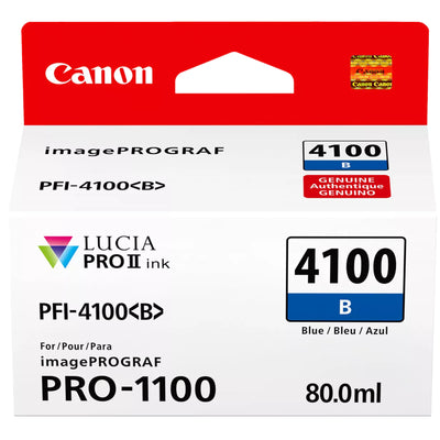 Canon Lucia Pro 225621 PFI-4100 80ml Ink - Blue for Canon imagePROGRAF PRO1100