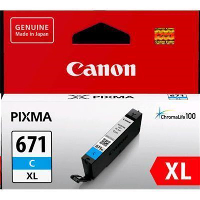 Canon CLI671XLC Cyan High Yield Ink Cartridge