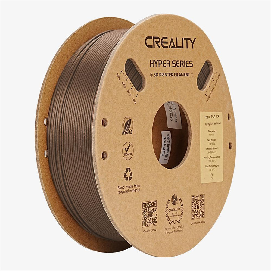 Creality Hyper PLA-CF Carbon Fiber Filament for Creality K1C / K1 Max - Greyish Yellow