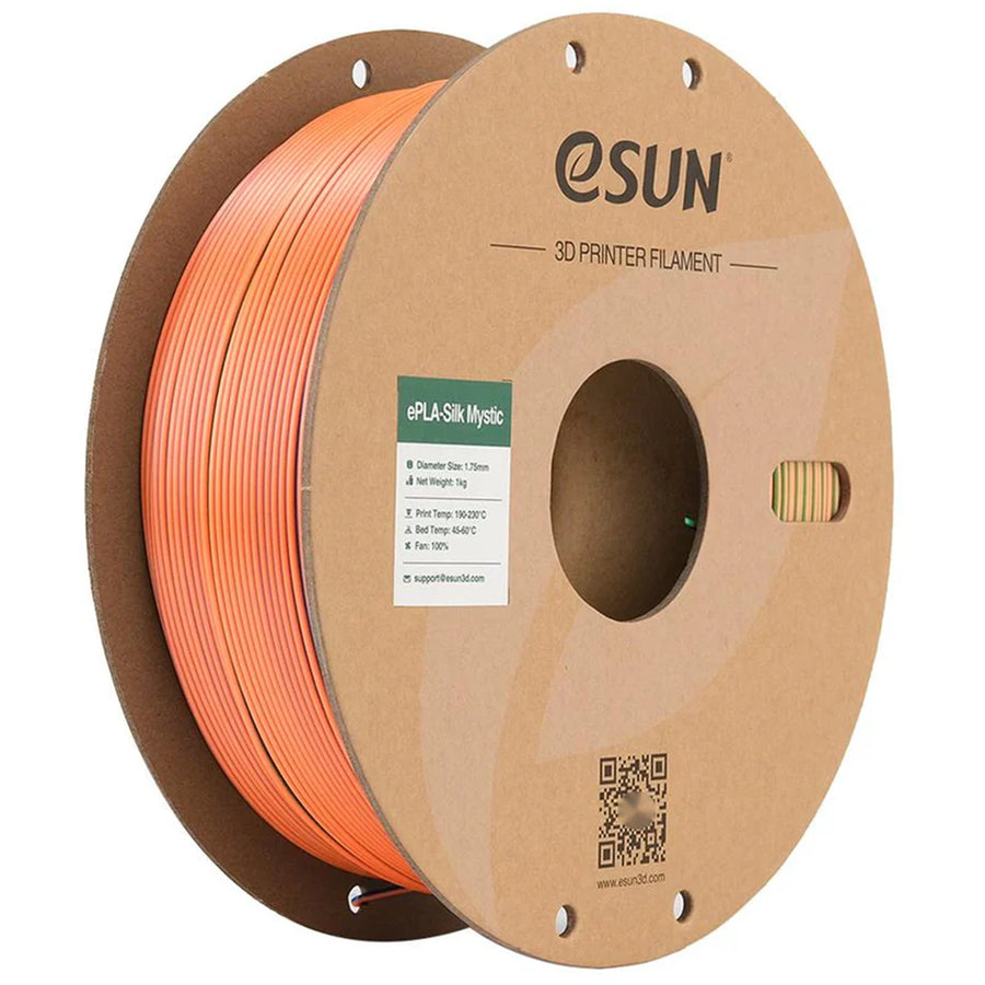 eSun  ePLA-Silk Mystic Triple Colour Filament - Blue / Orange / Green