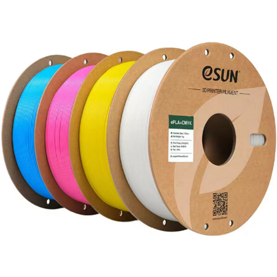 eSun  PLA+  Filament CMYK Bundle with Plastic Roll - Cyan / Magenta / Yellow / White