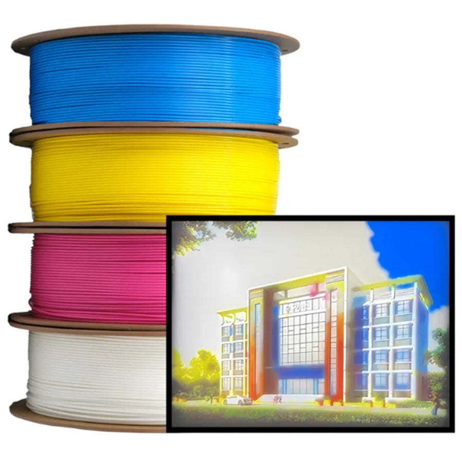 eSun  PLA+  Filament CMYK Bundle with Plastic Roll - Cyan / Magenta / Yellow / White