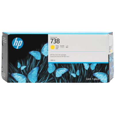 HP 676M8A - 738 300-ml Yellow DesignJet Ink Cartridg