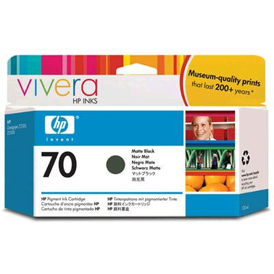 HP#70 130ml Mat Blk Ink C9448A
