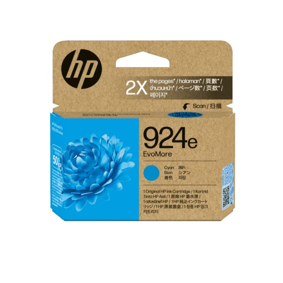 HP #924e Cyan Ink 4K0V7NA