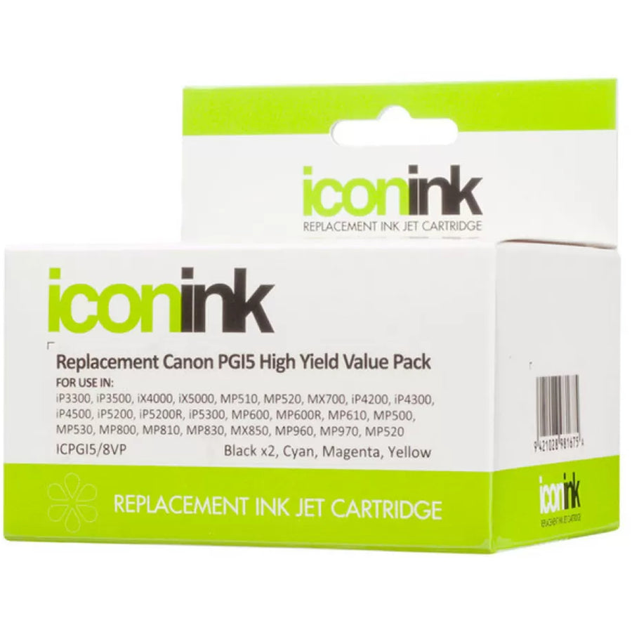 Okin ICPGI5CLI8VP - Icon Kompatibles Canon PGI5 CLI8 BBCMY Tinten-Vorteilspack