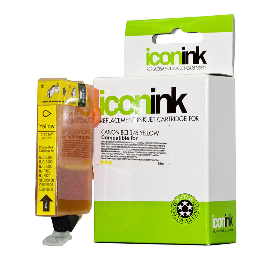 Okin ICBCI36Y - Icon Compatible Canon BCI3 BCI6 Yellow Ink Cartridge