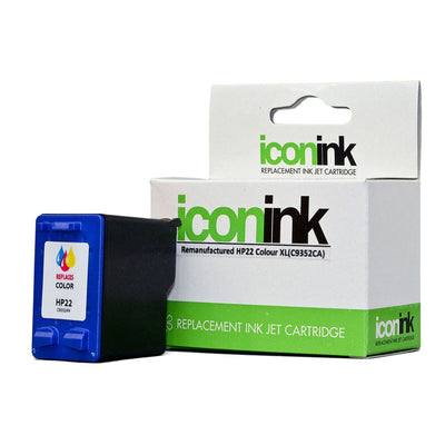 Okin IHP22 - Icon Remanufactured HP 22 Colour XL Ink Cartridge (C9352CA)
