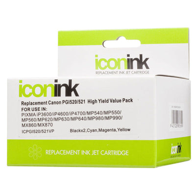 Okin Compatible Ink Value Pack Replacement for Canon PGI520 / CLI521 - BBCMY