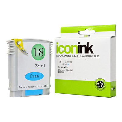 Okin IHP18C - Icon Compatible HP 18 Cyan Ink Cartridge (C4937A)