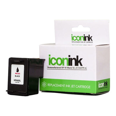 Okin IHP60BXL - Icon Remanufactured HP 60 Black XL Ink Cartridge (CC641WA)
