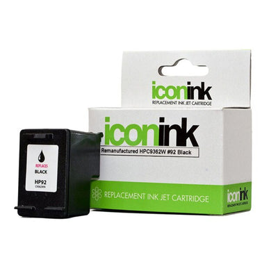 Okin IHP92 - Icon Remanufactured HP 92 Black Ink Cartridge (C9362WA)