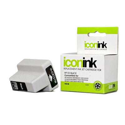 IHP02B - Okin Kompatible HP 02 Schwarz Tintenpatrone (C8721WA)