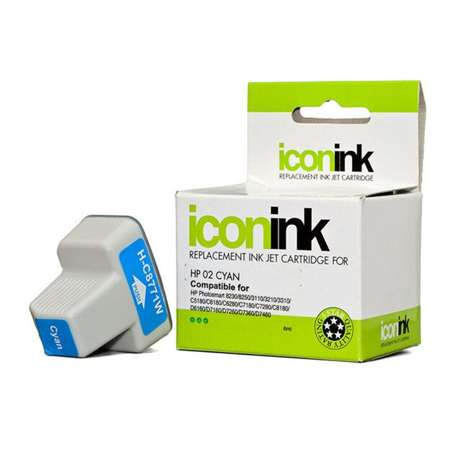 Okin IHP02C – Icon Kompatible HP 02 Cyan Tintenpatrone (C8771WA