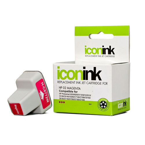 IHP02M - Okin Remanufactured HP 02 Magenta Ink Cartridge (C8772WA)