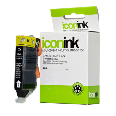 Okin ICCLI526B - Icon Compatible Canon CLI526 Black Ink Cartridge
