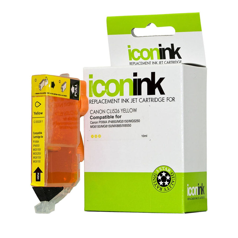 Okin ICCLI526Y - Icon Compatible Canon CLI526 Yellow Ink Cartridge