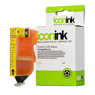 Okin ICCLI8Y - Icon Compatible Canon CLI8 Yellow Ink Cartridge