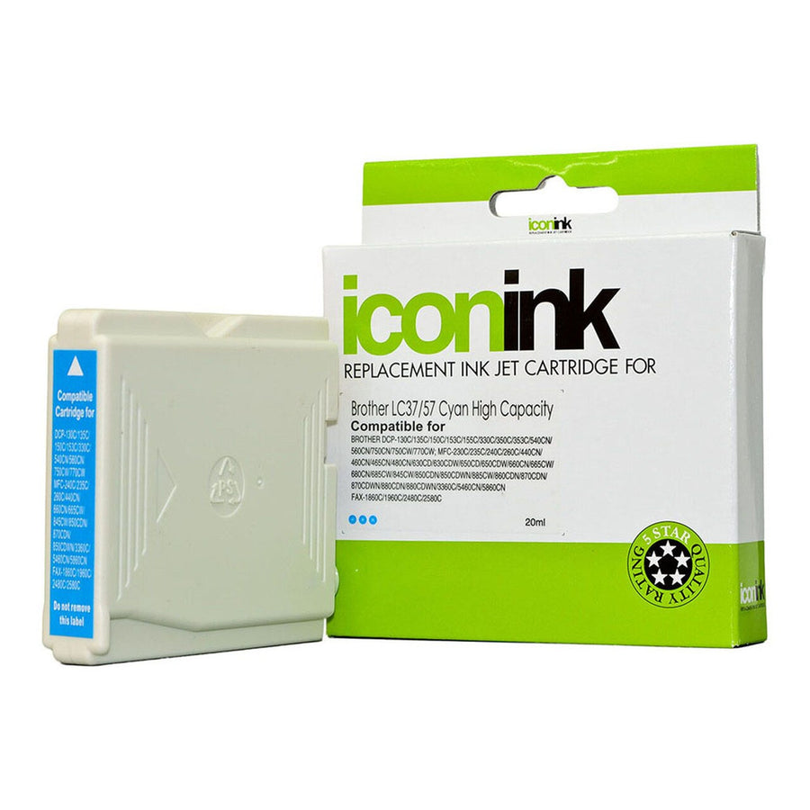 Okin IB3757C - Icon Kompatible Brother LC37 LC57 Cyan Tintenpatrone