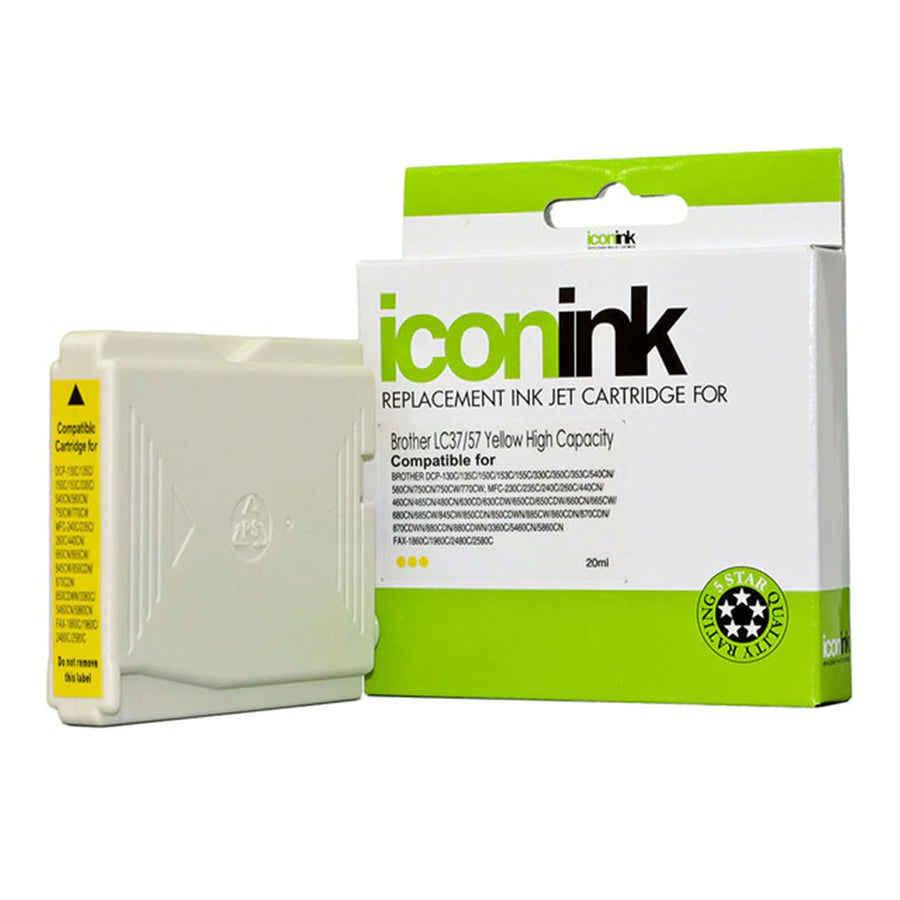 Okin IB3757Y – Icon kompatible Brother LC37 LC57 gelbe Tintenpatrone