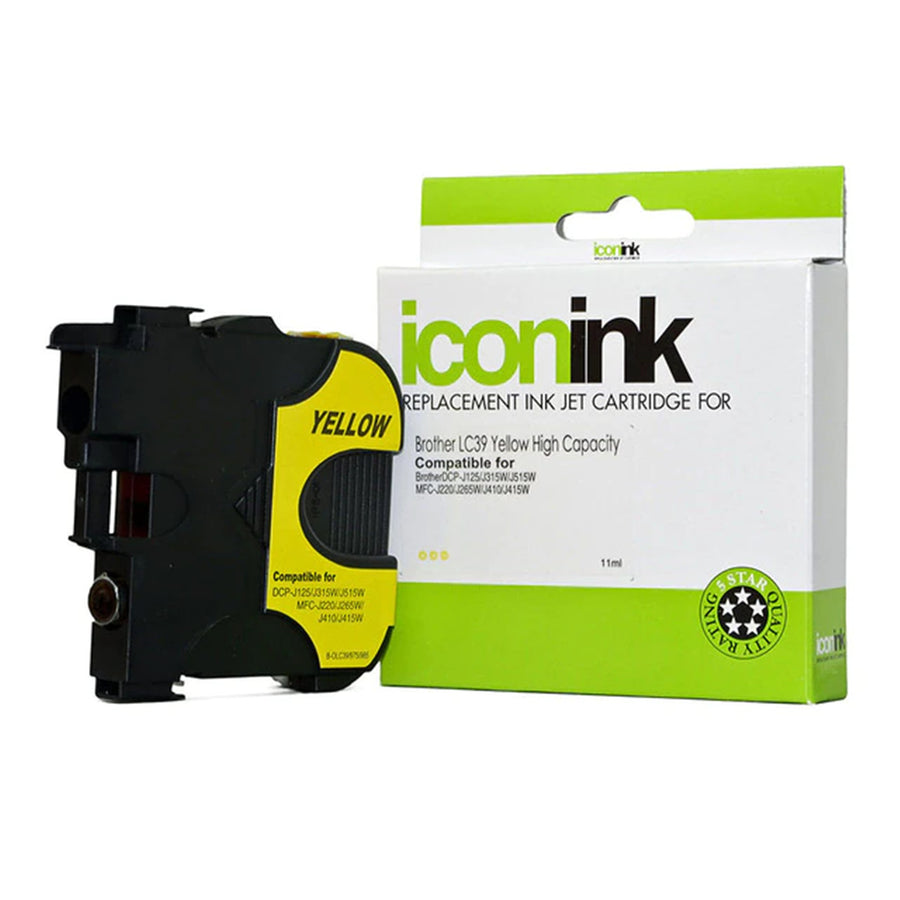 IBLC39Y - Okin Compatible Brother LC39 Yellow Ink Cartridge