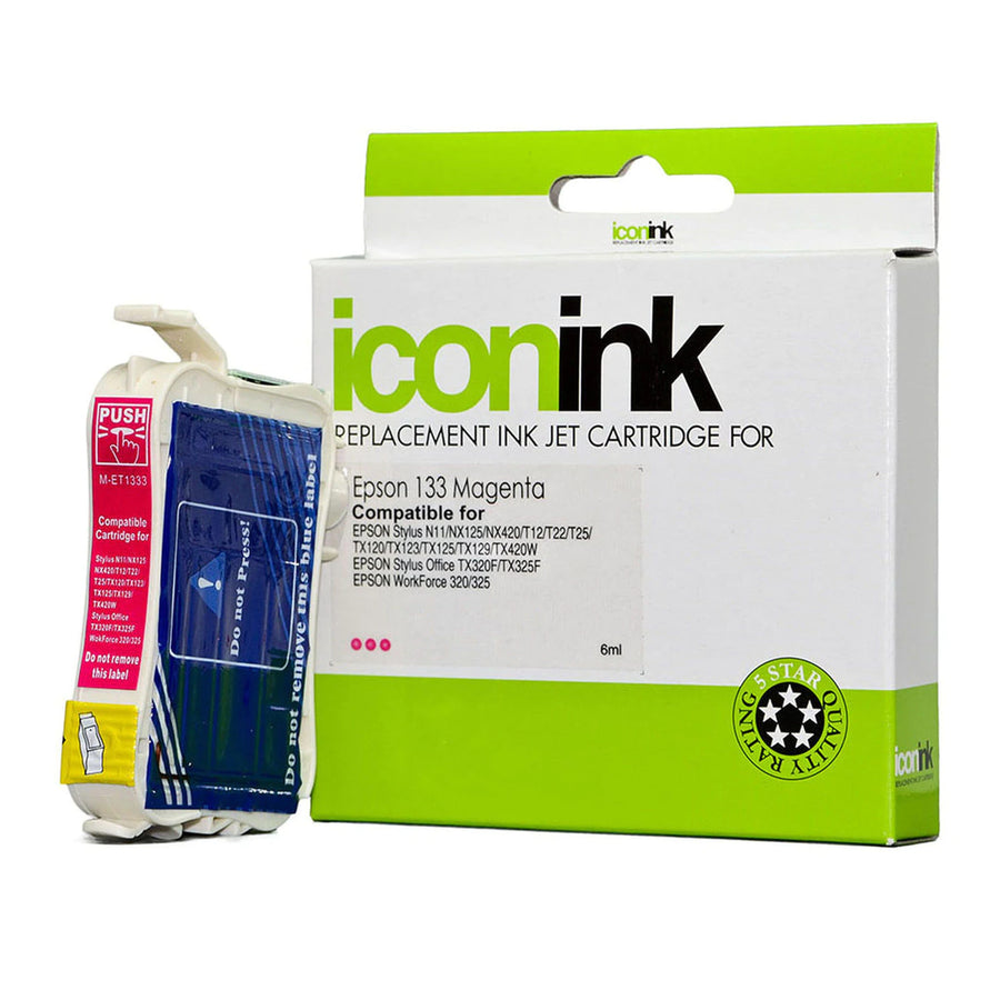 Okin IET1333 - Magenta Tintenpatrone, Icon Kompatibel Epson 133
