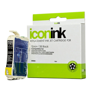 Okin Compatible Ink Cartridge Replacement for Epson 138 - Black