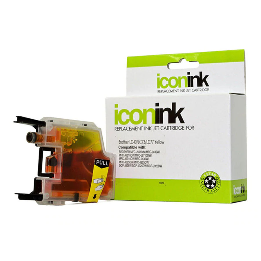 IBLC77Y - Okin Kompatible Brother LC77 LC73 LC40 Gelb Tintenpatrone