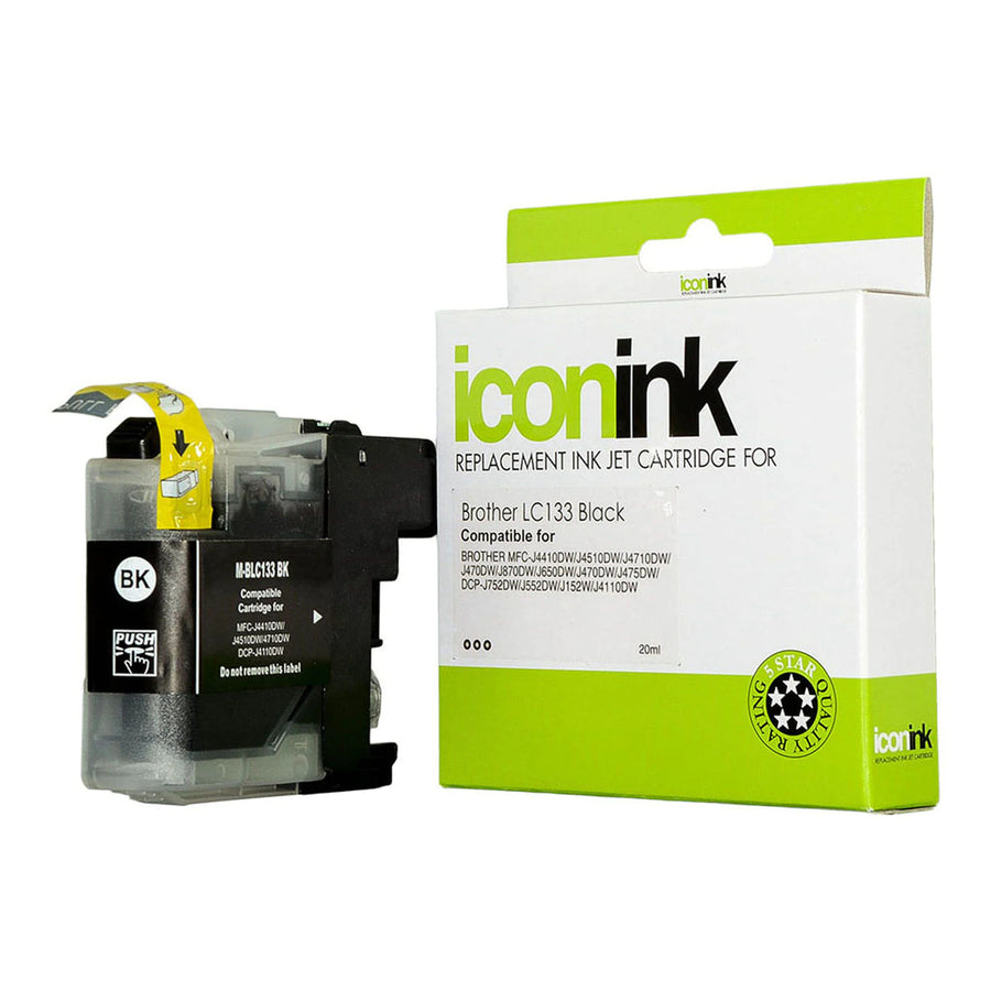 Okin IBLC133B - Icon Compatible Brother LC133 Black Ink Cartridge