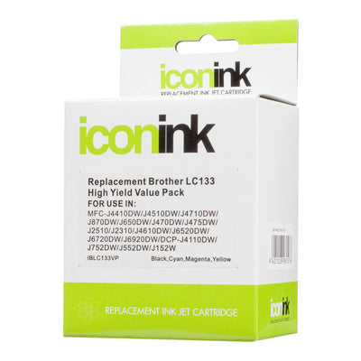 Okin IBLC133VP - Icon Compatible Brother LC133 BCMY Ink Value Pack