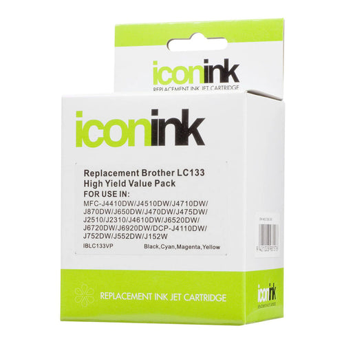 Okin IBLC133VP - Icon Compatible Brother LC133 BCMY Ink Value Pack