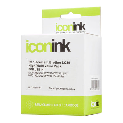 Okin IBLC39VP - Icon Compatible Brother LC39 BCMY Ink Value Pack
